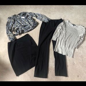 White House black market outfits black pants & skirt